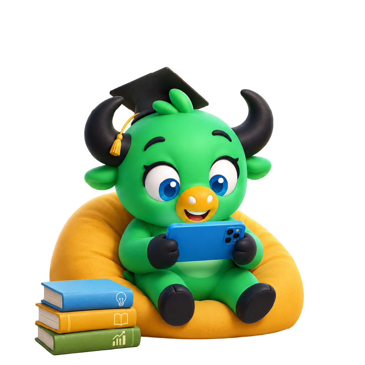 BidaCredit mascot learning financial literacy through games